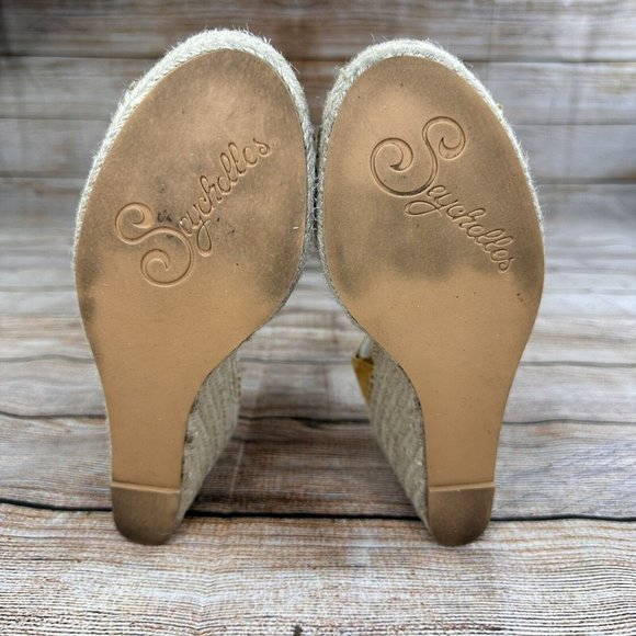 Seychelles Wedged Espadrille Heels Women Size 8.5 Ankle Strap Open Toe Shoes - Picture 8 of 10
